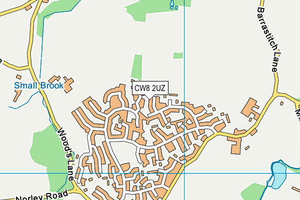 CW8 2UZ map - OS VectorMap District (Ordnance Survey) CW8 2UZ map - OS VectorMap District (Ordnance Survey)