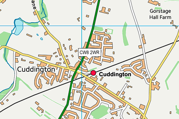 CW8 2WR map - OS VectorMap District (Ordnance Survey)