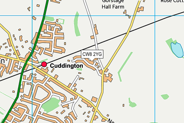 CW8 2YG map - OS VectorMap District (Ordnance Survey) CW8 2YG map - OS VectorMap District (Ordnance Survey)