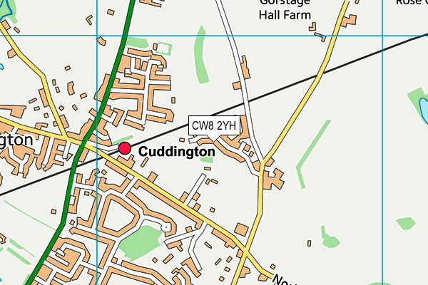 CW8 2YH map - OS VectorMap District (Ordnance Survey)