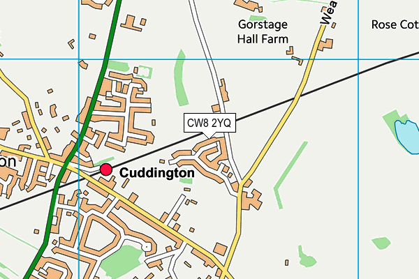 CW8 2YQ map - OS VectorMap District (Ordnance Survey) CW8 2YQ map - OS VectorMap District (Ordnance Survey)