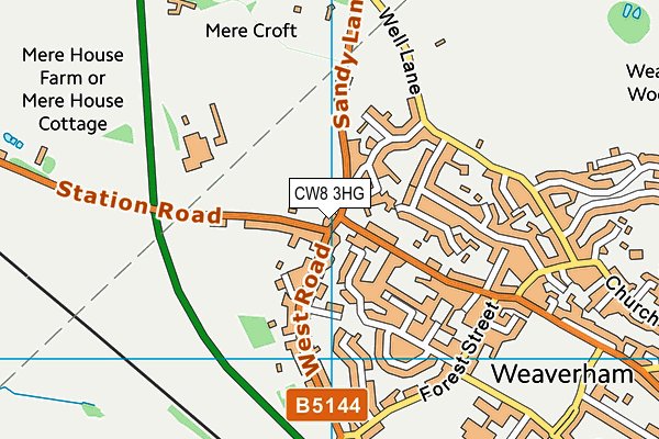 CW8 3HG map - OS VectorMap District (Ordnance Survey) CW8 3HG map - OS VectorMap District (Ordnance Survey)