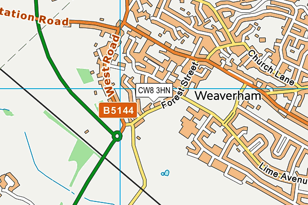 CW8 3HN map - OS VectorMap District (Ordnance Survey) CW8 3HN map - OS VectorMap District (Ordnance Survey)
