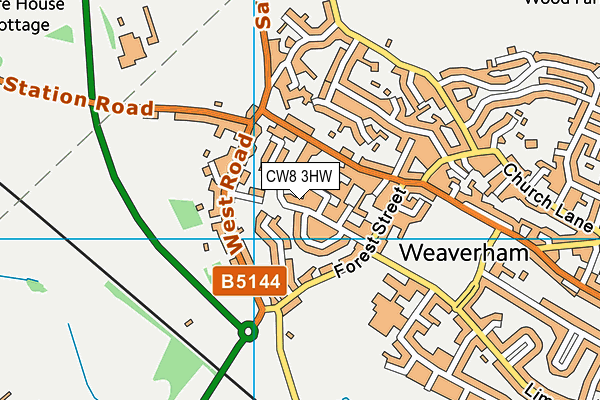 CW8 3HW map - OS VectorMap District (Ordnance Survey) CW8 3HW map - OS VectorMap District (Ordnance Survey)