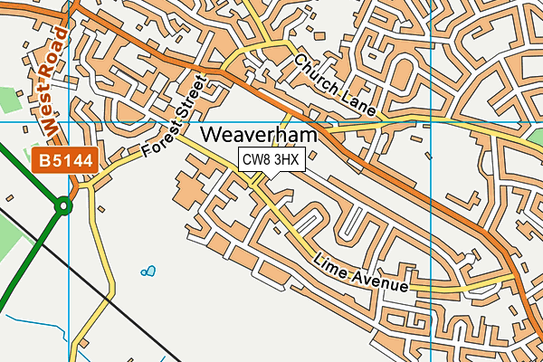 CW8 3HX map - OS VectorMap District (Ordnance Survey) CW8 3HX map - OS VectorMap District (Ordnance Survey)