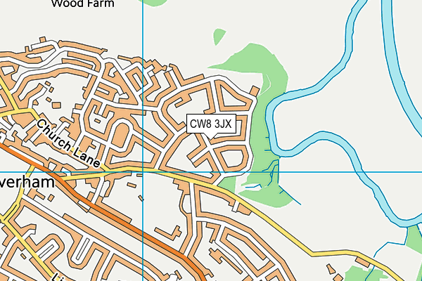 CW8 3JX map - OS VectorMap District (Ordnance Survey) CW8 3JX map - OS VectorMap District (Ordnance Survey)