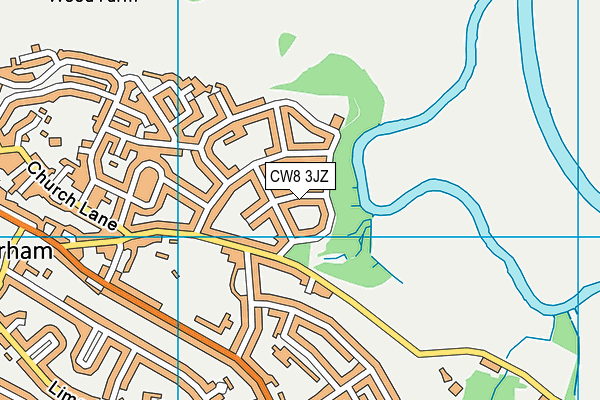 CW8 3JZ map - OS VectorMap District (Ordnance Survey) CW8 3JZ map - OS VectorMap District (Ordnance Survey)