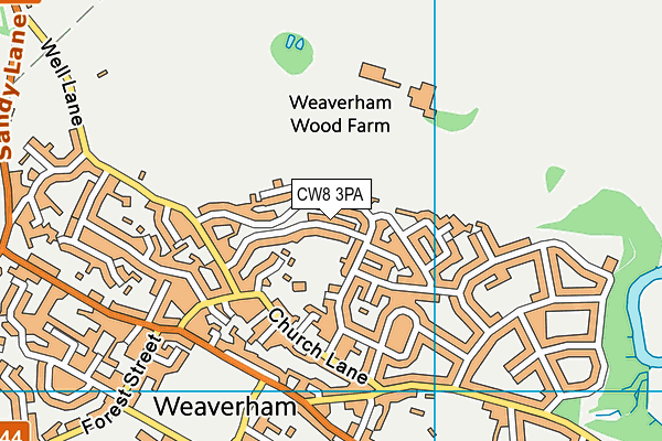 CW8 3PA map - OS VectorMap District (Ordnance Survey) CW8 3PA map - OS VectorMap District (Ordnance Survey)
