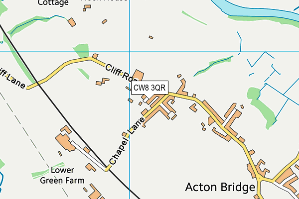 CW8 3QR map - OS VectorMap District (Ordnance Survey) CW8 3QR map - OS VectorMap District (Ordnance Survey)