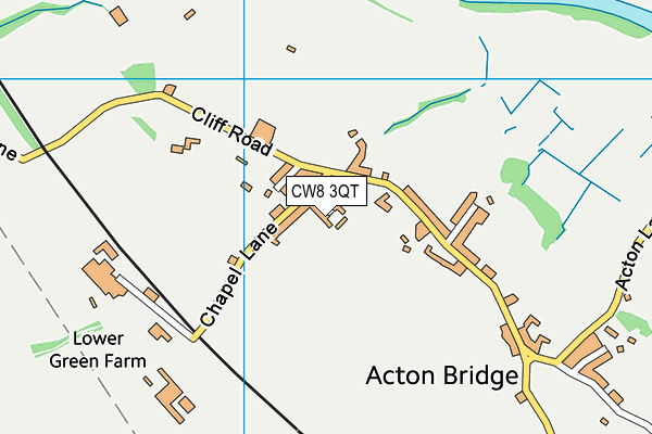 CW8 3QT map - OS VectorMap District (Ordnance Survey) CW8 3QT map - OS VectorMap District (Ordnance Survey)
