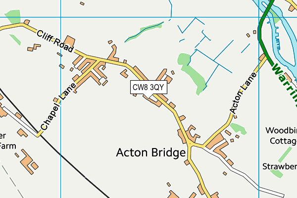 CW8 3QY map - OS VectorMap District (Ordnance Survey) CW8 3QY map - OS VectorMap District (Ordnance Survey)