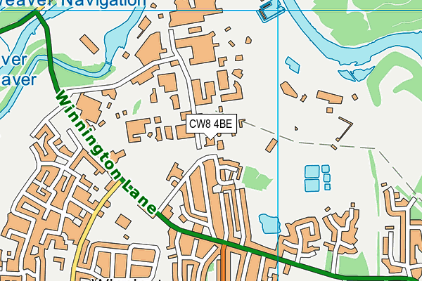 CW8 4BE map - OS VectorMap District (Ordnance Survey) CW8 4BE map - OS VectorMap District (Ordnance Survey)