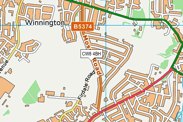 CW8 4BH map - OS VectorMap District (Ordnance Survey) CW8 4BH map - OS VectorMap District (Ordnance Survey)