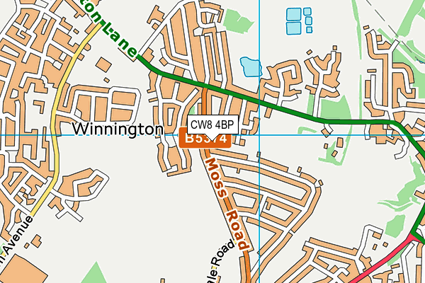 CW8 4BP map - OS VectorMap District (Ordnance Survey) CW8 4BP map - OS VectorMap District (Ordnance Survey)