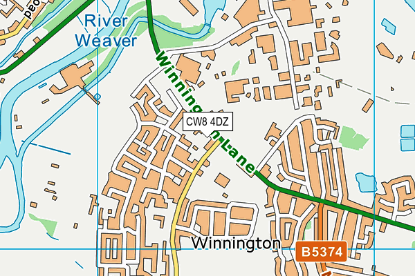 CW8 4DZ map - OS VectorMap District (Ordnance Survey) CW8 4DZ map - OS VectorMap District (Ordnance Survey)