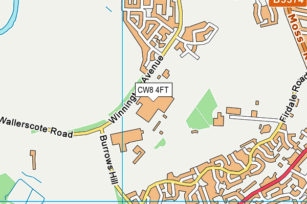 CW8 4FT map - OS VectorMap District (Ordnance Survey) CW8 4FT map - OS VectorMap District (Ordnance Survey)