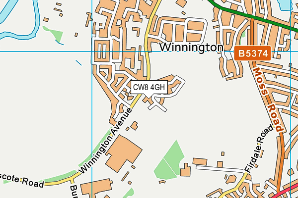CW8 4GH map - OS VectorMap District (Ordnance Survey) CW8 4GH map - OS VectorMap District (Ordnance Survey)