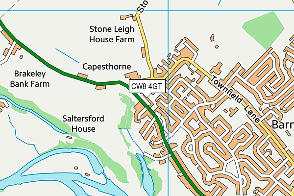 CW8 4GT map - OS VectorMap District (Ordnance Survey) CW8 4GT map - OS VectorMap District (Ordnance Survey)