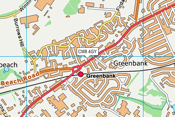 CW8 4GY map - OS VectorMap District (Ordnance Survey) CW8 4GY map - OS VectorMap District (Ordnance Survey)