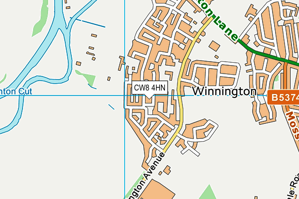 CW8 4HN map - OS VectorMap District (Ordnance Survey) CW8 4HN map - OS VectorMap District (Ordnance Survey)