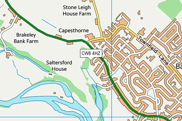 CW8 4HZ map - OS VectorMap District (Ordnance Survey) CW8 4HZ map - OS VectorMap District (Ordnance Survey)