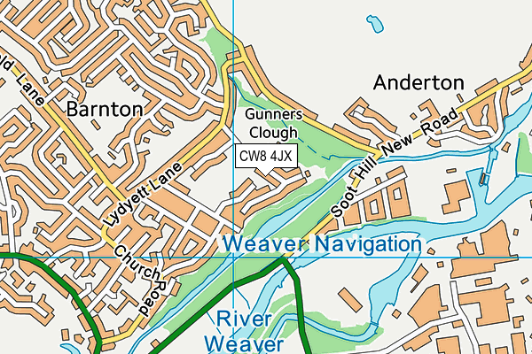CW8 4JX map - OS VectorMap District (Ordnance Survey) CW8 4JX map - OS VectorMap District (Ordnance Survey)
