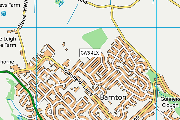 CW8 4LX map - OS VectorMap District (Ordnance Survey) CW8 4LX map - OS VectorMap District (Ordnance Survey)