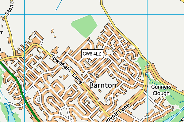 CW8 4LZ map - OS VectorMap District (Ordnance Survey) CW8 4LZ map - OS VectorMap District (Ordnance Survey)
