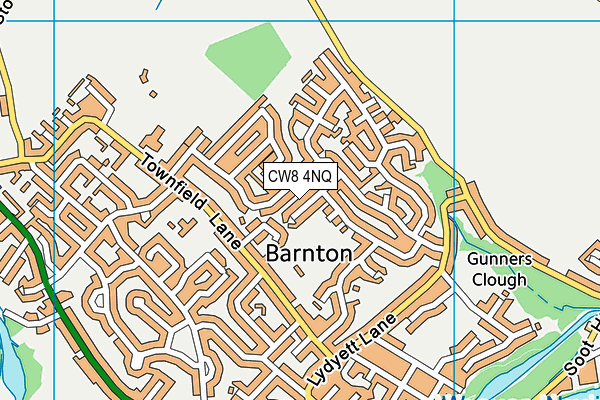 CW8 4NQ map - OS VectorMap District (Ordnance Survey)