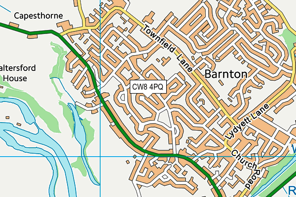 CW8 4PQ map - OS VectorMap District (Ordnance Survey) CW8 4PQ map - OS VectorMap District (Ordnance Survey)
