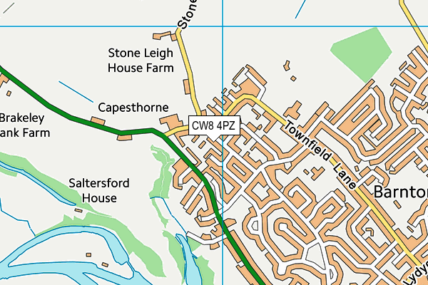 CW8 4PZ map - OS VectorMap District (Ordnance Survey) CW8 4PZ map - OS VectorMap District (Ordnance Survey)