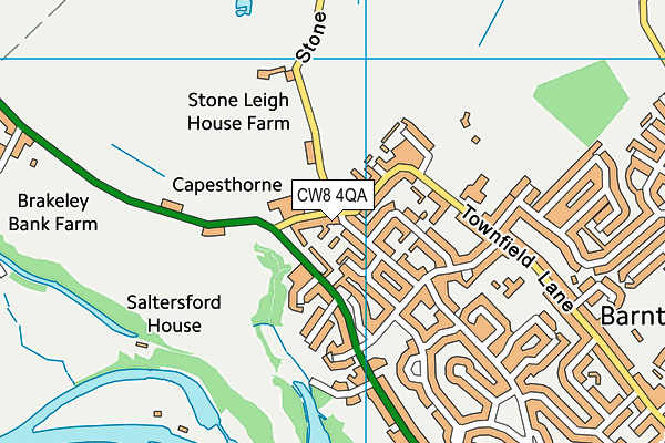 CW8 4QA map - OS VectorMap District (Ordnance Survey) CW8 4QA map - OS VectorMap District (Ordnance Survey)