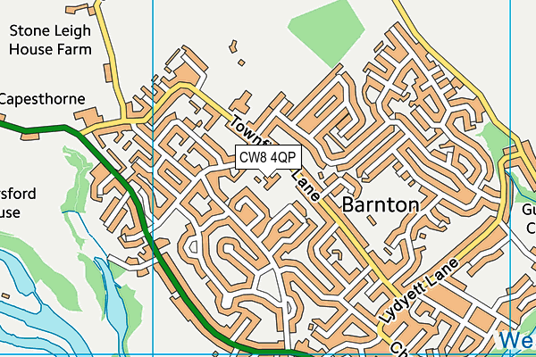 CW8 4QP map - OS VectorMap District (Ordnance Survey) CW8 4QP map - OS VectorMap District (Ordnance Survey)