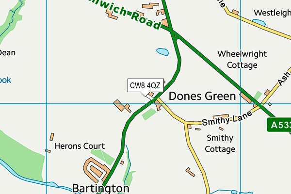 CW8 4QZ map - OS VectorMap District (Ordnance Survey) CW8 4QZ map - OS VectorMap District (Ordnance Survey)