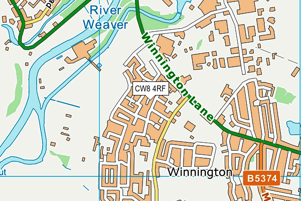 CW8 4RF map - OS VectorMap District (Ordnance Survey) CW8 4RF map - OS VectorMap District (Ordnance Survey)