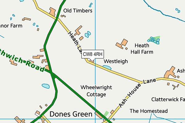 CW8 4RH map - OS VectorMap District (Ordnance Survey) CW8 4RH map - OS VectorMap District (Ordnance Survey)