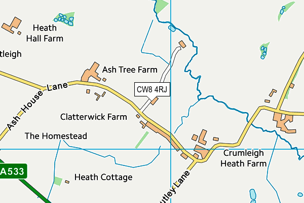 CW8 4RJ map - OS VectorMap District (Ordnance Survey) CW8 4RJ map - OS VectorMap District (Ordnance Survey)
