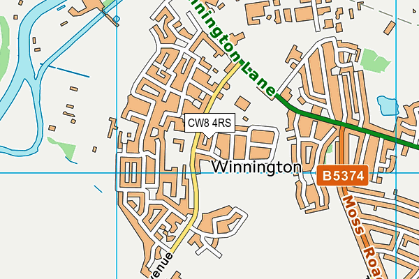 CW8 4RS map - OS VectorMap District (Ordnance Survey) CW8 4RS map - OS VectorMap District (Ordnance Survey)