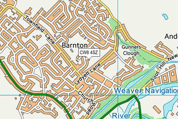 CW8 4SZ map - OS VectorMap District (Ordnance Survey) CW8 4SZ map - OS VectorMap District (Ordnance Survey)