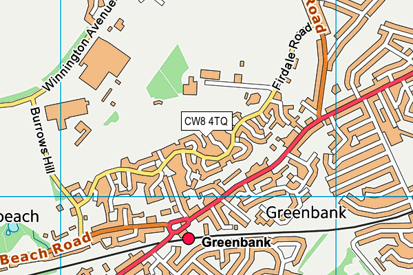 CW8 4TQ map - OS VectorMap District (Ordnance Survey) CW8 4TQ map - OS VectorMap District (Ordnance Survey)