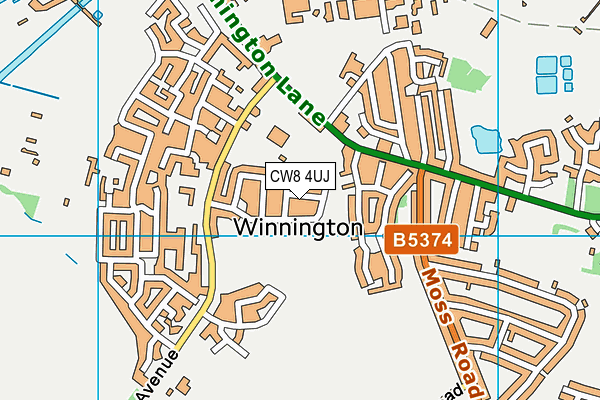 CW8 4UJ map - OS VectorMap District (Ordnance Survey) CW8 4UJ map - OS VectorMap District (Ordnance Survey)