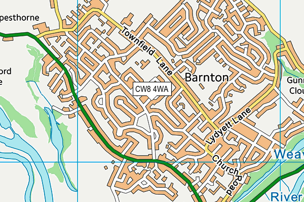 CW8 4WA map - OS VectorMap District (Ordnance Survey) CW8 4WA map - OS VectorMap District (Ordnance Survey)
