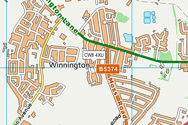 CW8 4XU map - OS VectorMap District (Ordnance Survey) CW8 4XU map - OS VectorMap District (Ordnance Survey)