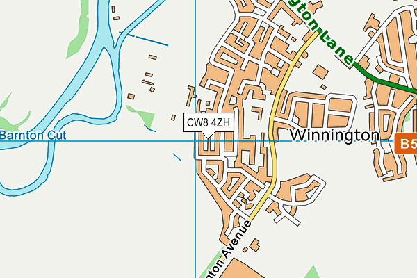 CW8 4ZH map - OS VectorMap District (Ordnance Survey) CW8 4ZH map - OS VectorMap District (Ordnance Survey)