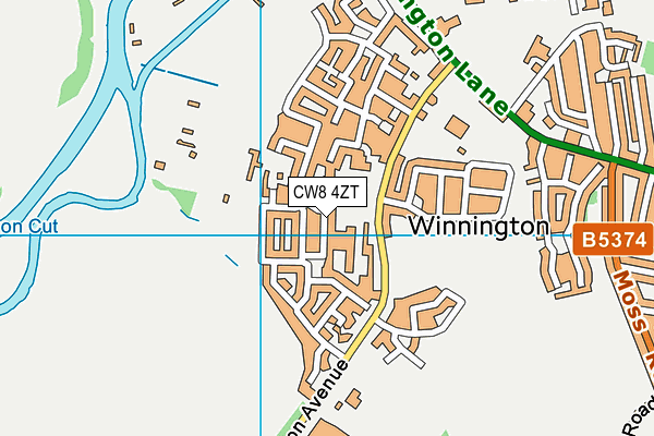 CW8 4ZT map - OS VectorMap District (Ordnance Survey) CW8 4ZT map - OS VectorMap District (Ordnance Survey)