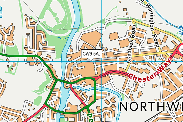 CW9 5AJ map - OS VectorMap District (Ordnance Survey) CW9 5AJ map - OS VectorMap District (Ordnance Survey)