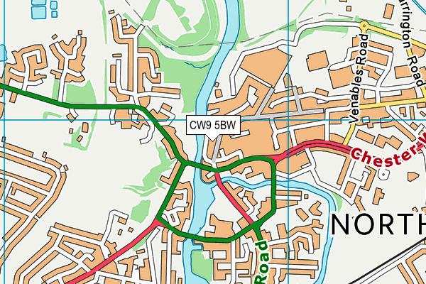 CW9 5BW map - OS VectorMap District (Ordnance Survey) CW9 5BW map - OS VectorMap District (Ordnance Survey)