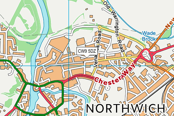 CW9 5DZ map - OS VectorMap District (Ordnance Survey) CW9 5DZ map - OS VectorMap District (Ordnance Survey)