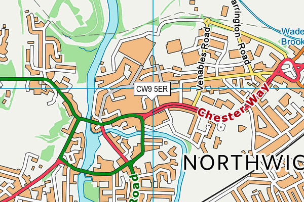 CW9 5ER map - OS VectorMap District (Ordnance Survey) CW9 5ER map - OS VectorMap District (Ordnance Survey)