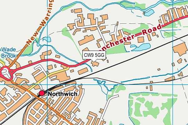 CW9 5GG map - OS VectorMap District (Ordnance Survey)